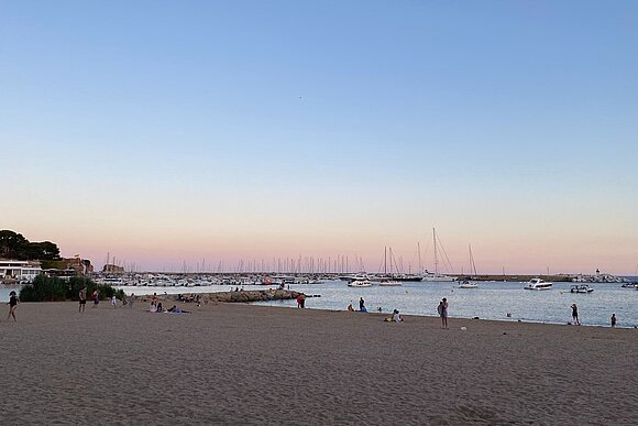 Meer Sonnenuntergang Boote Strand